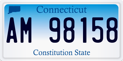 CT license plate AM98158