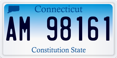 CT license plate AM98161