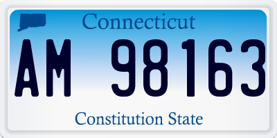 CT license plate AM98163