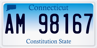 CT license plate AM98167