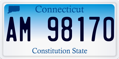 CT license plate AM98170
