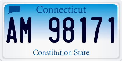 CT license plate AM98171
