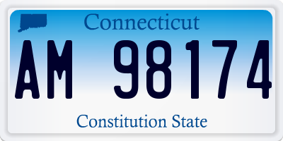 CT license plate AM98174