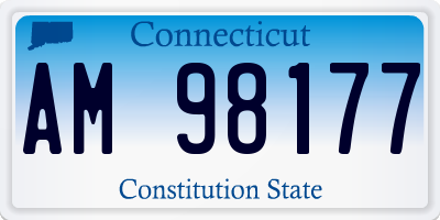 CT license plate AM98177