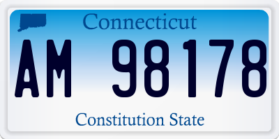 CT license plate AM98178