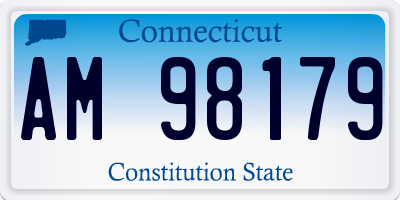 CT license plate AM98179