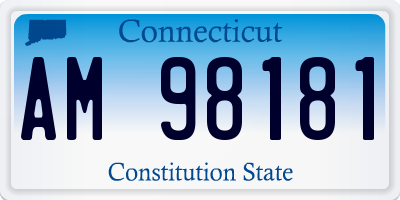 CT license plate AM98181