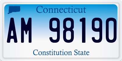 CT license plate AM98190