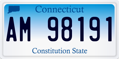 CT license plate AM98191