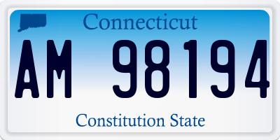 CT license plate AM98194