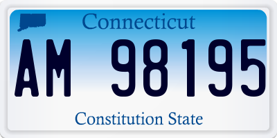 CT license plate AM98195