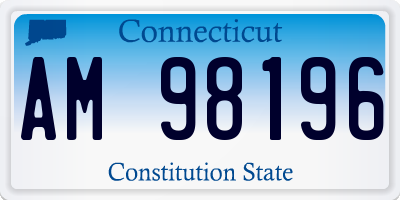 CT license plate AM98196