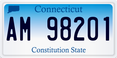 CT license plate AM98201