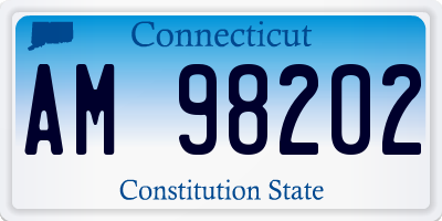 CT license plate AM98202
