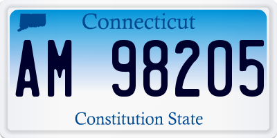 CT license plate AM98205