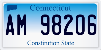 CT license plate AM98206