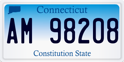 CT license plate AM98208