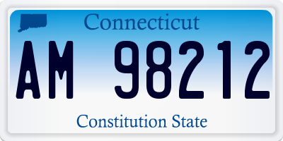 CT license plate AM98212