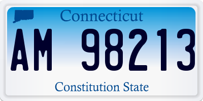 CT license plate AM98213