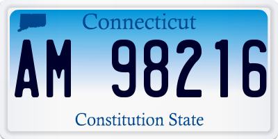 CT license plate AM98216