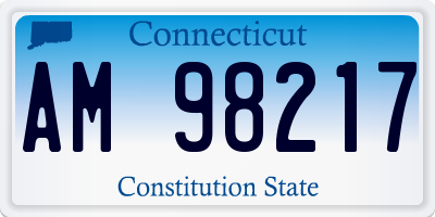 CT license plate AM98217