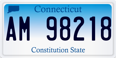 CT license plate AM98218