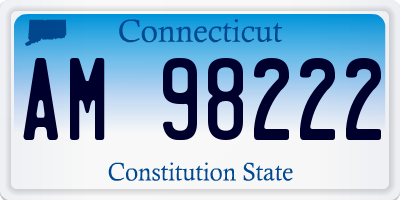 CT license plate AM98222