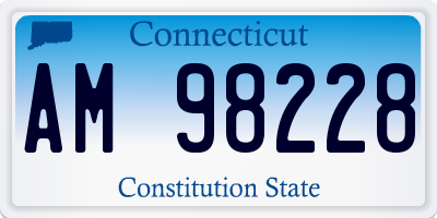 CT license plate AM98228