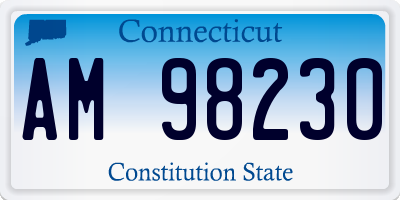 CT license plate AM98230