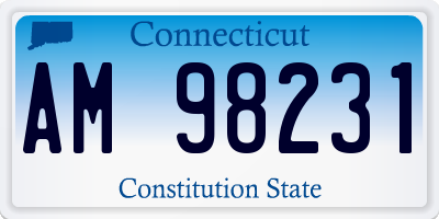 CT license plate AM98231