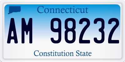 CT license plate AM98232
