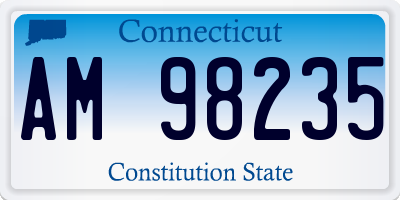 CT license plate AM98235