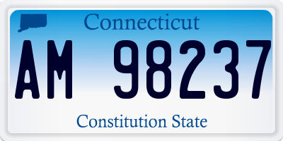 CT license plate AM98237