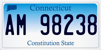 CT license plate AM98238
