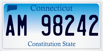 CT license plate AM98242