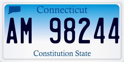CT license plate AM98244