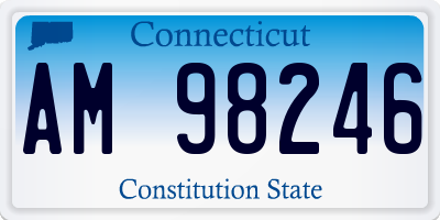 CT license plate AM98246