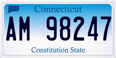 CT license plate AM98247