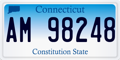 CT license plate AM98248
