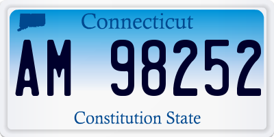CT license plate AM98252