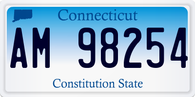 CT license plate AM98254