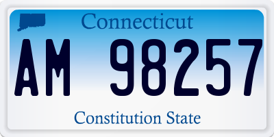 CT license plate AM98257