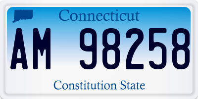 CT license plate AM98258