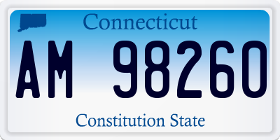 CT license plate AM98260