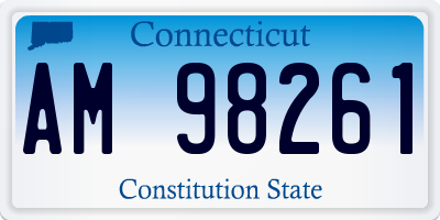 CT license plate AM98261