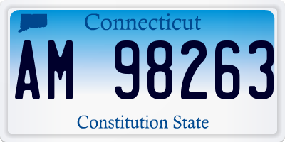 CT license plate AM98263