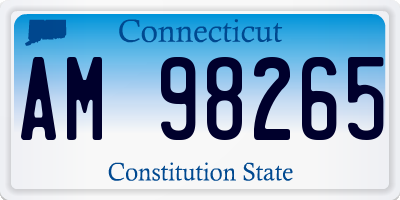 CT license plate AM98265