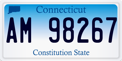 CT license plate AM98267