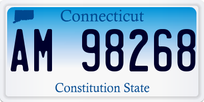 CT license plate AM98268