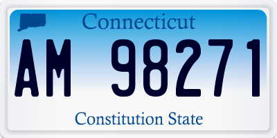 CT license plate AM98271